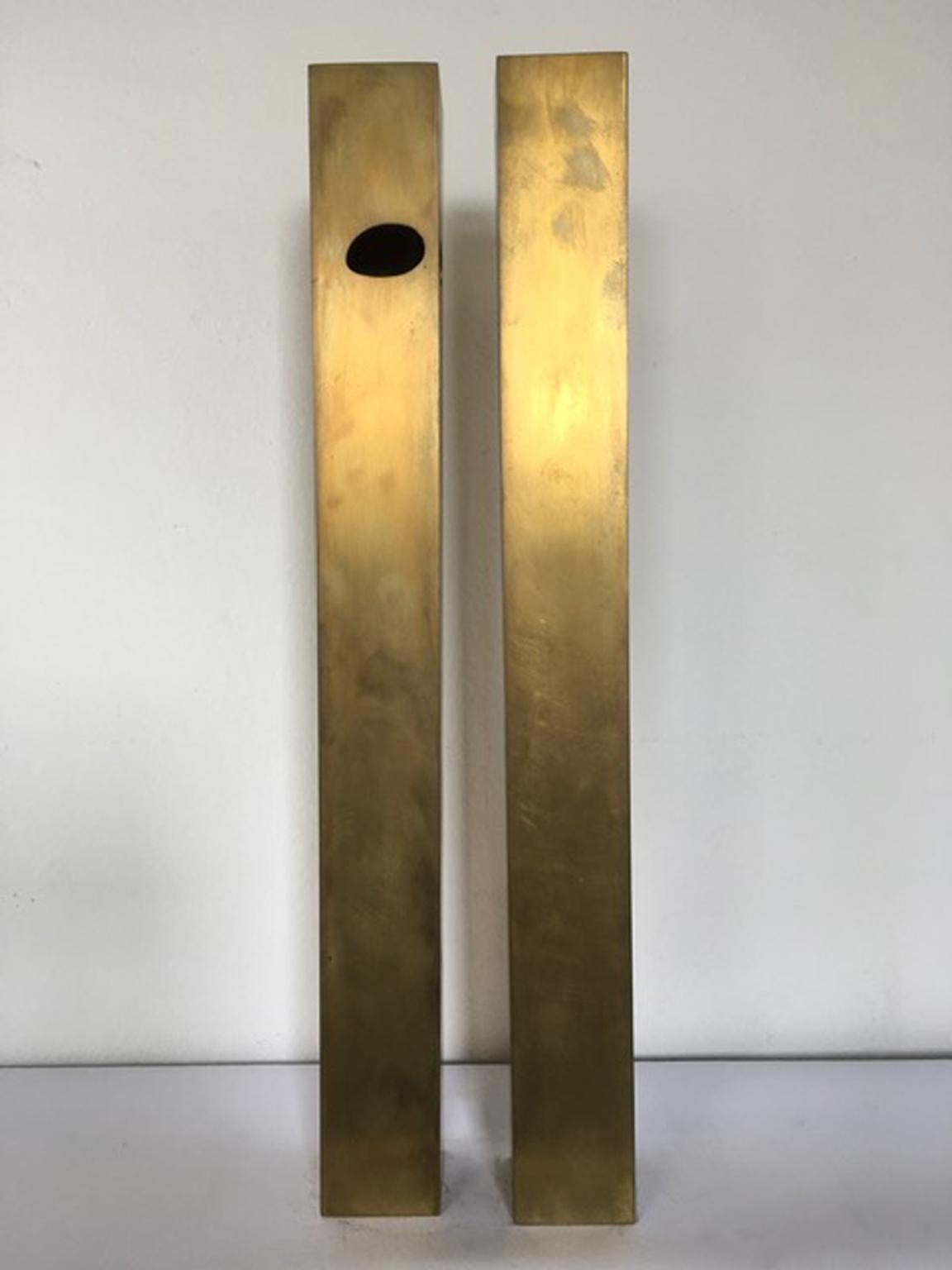 Italy 1998 the Skyscrapers Brass Abstract Sculpture For Sale 1