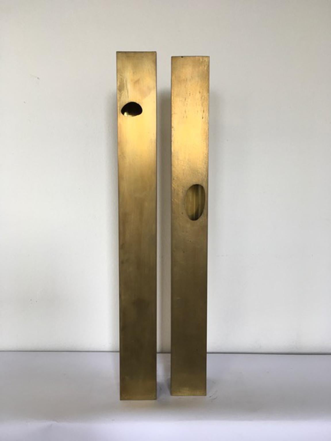 Italy 1998 the Skyscrapers Brass Abstract Sculpture For Sale 2