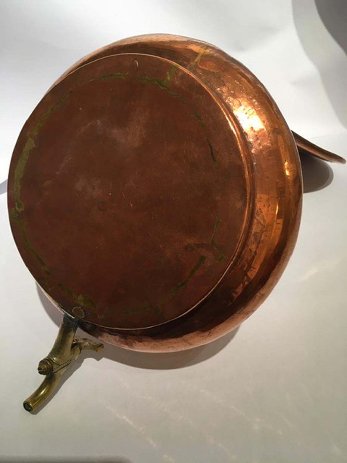 Italy 19th Century Kitchen Copper Wall Planter Pot For Sale 7