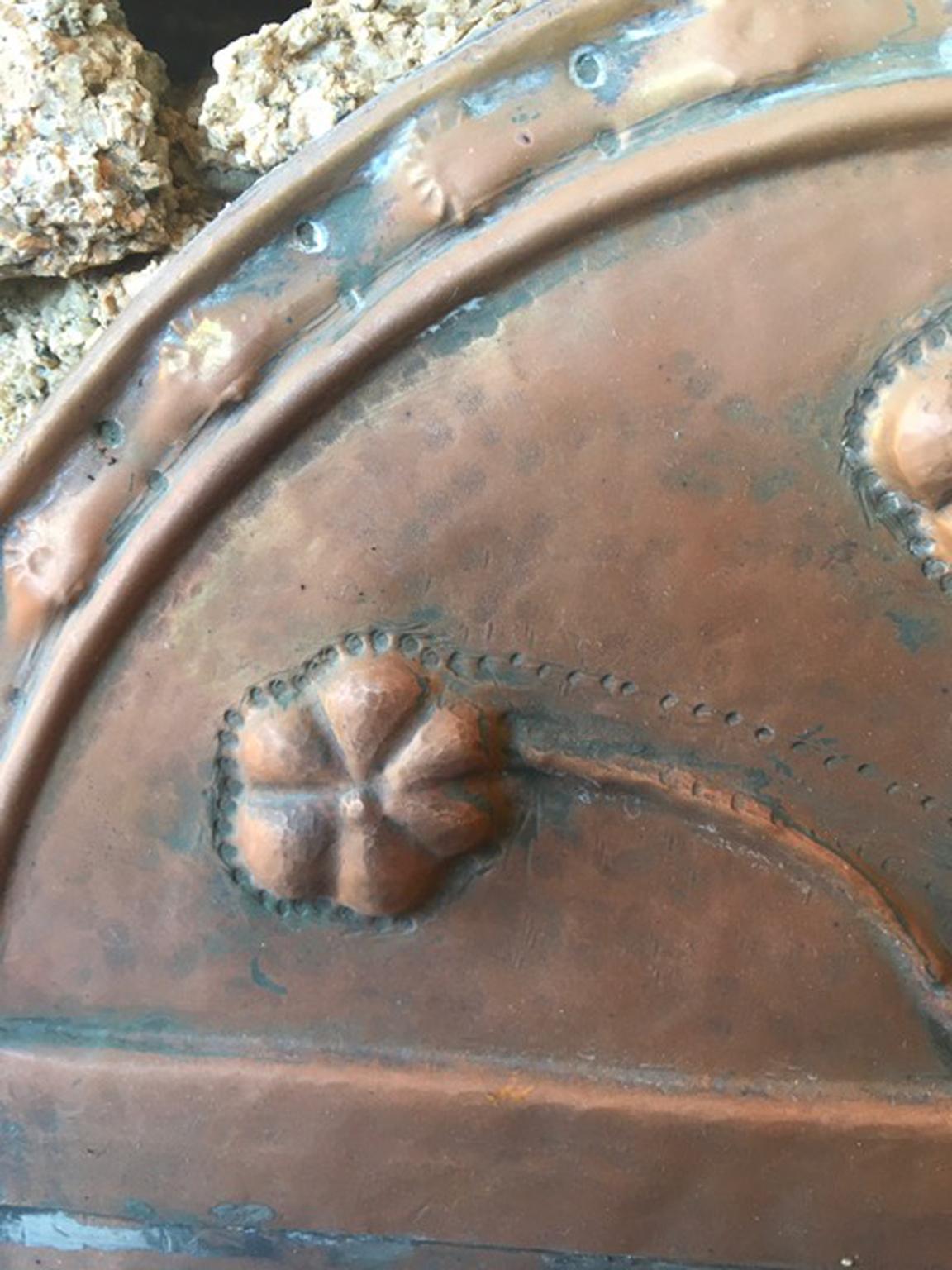 Italy 19th Century Kitchen Copper Wall Planter Pot 7