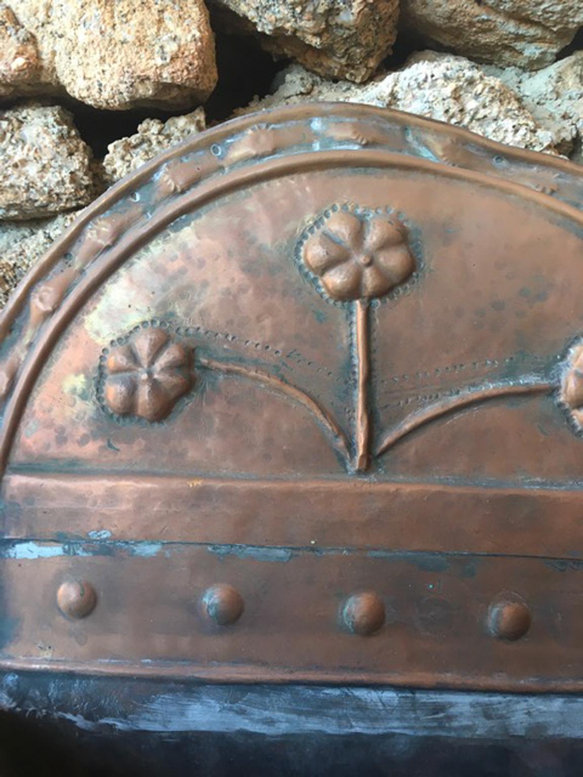 Rustic Italy 19th Century Kitchen Copper Wall Planter Pot