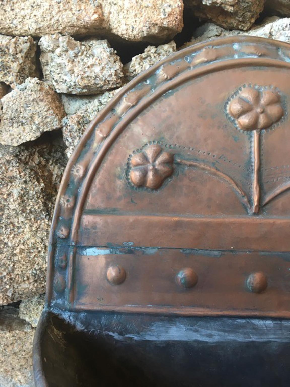 Italian Italy 19th Century Kitchen Copper Wall Planter Pot