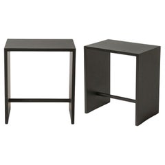 Italy 2010 Pair of Zonatta Ebonized Table Stools