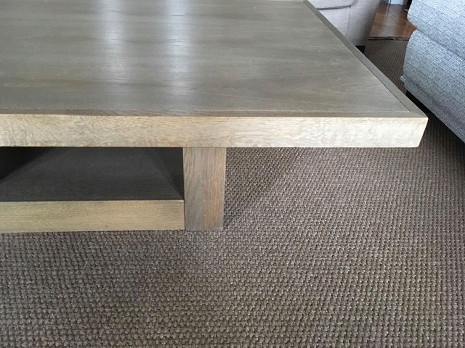 Italian Italy 21st Century Coffee Table in Grey Oakwood Rectangular For Sale
