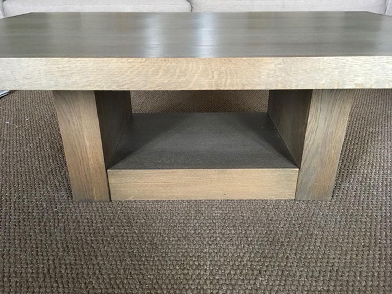 Italy 21st Century Coffee Table in Grey Oakwood Rectangular For Sale 1