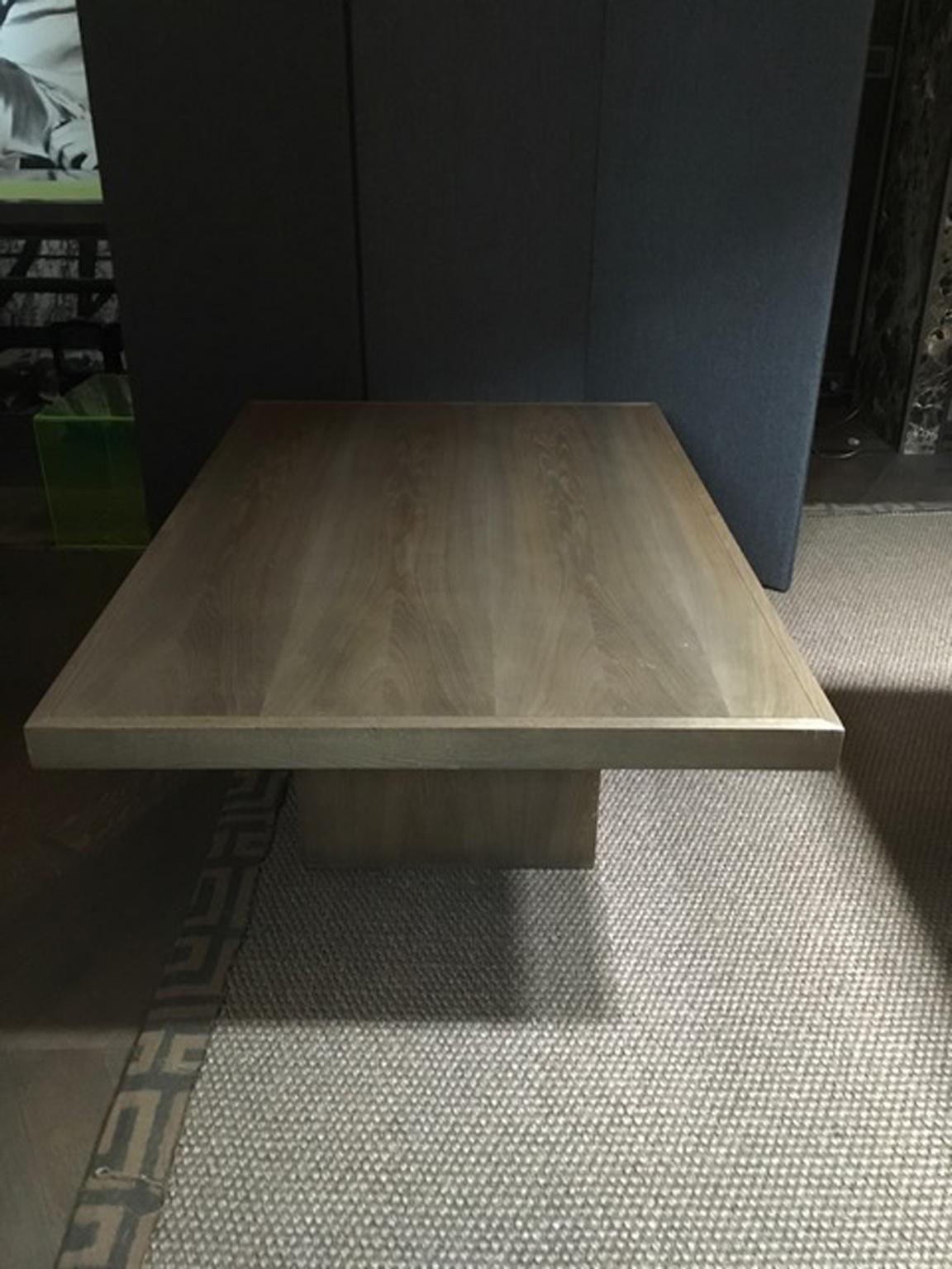 Table basse italienne du 21e siècle en bois de chêne gris,  Rectangulaire en vente 5