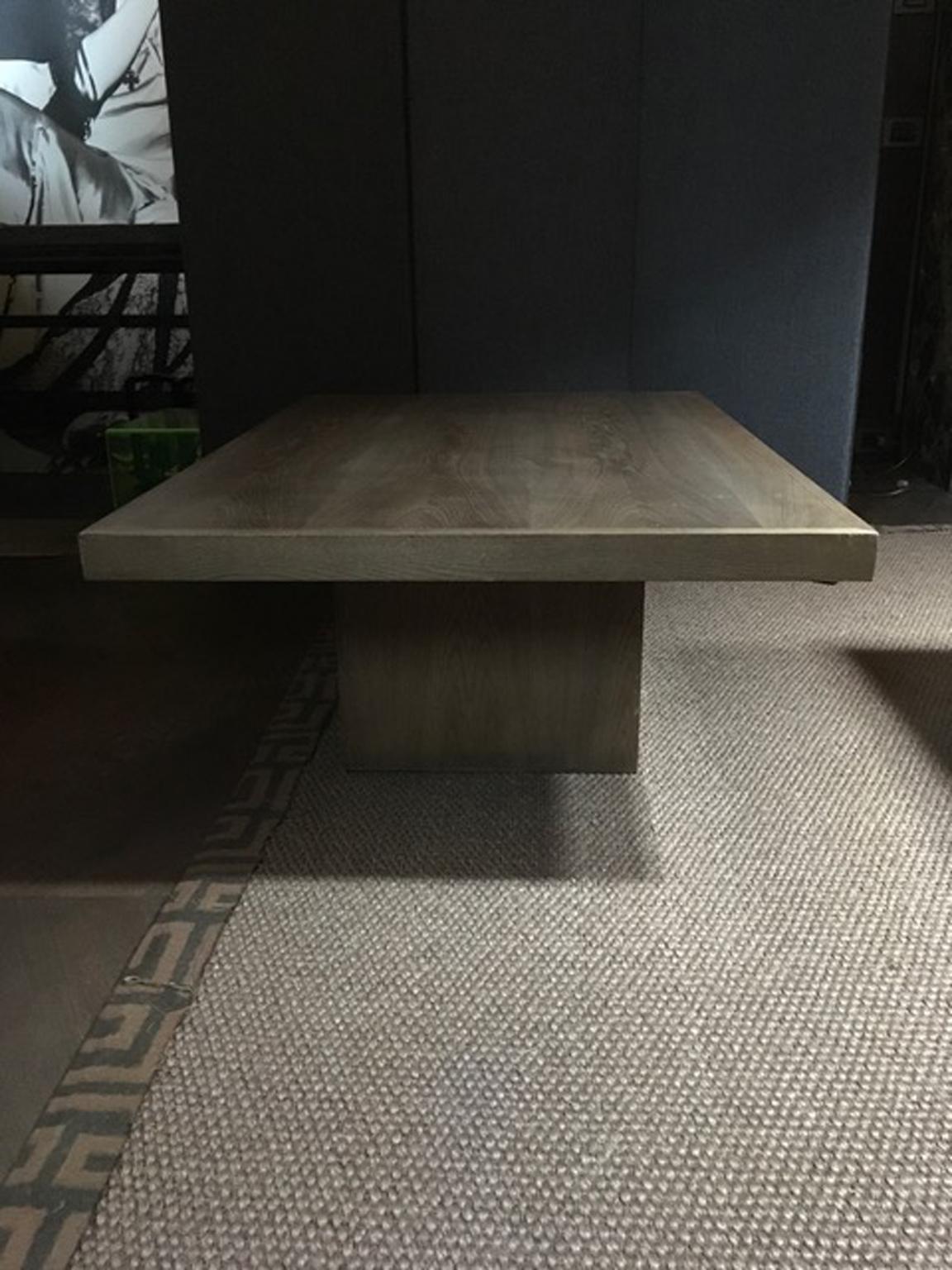 Table basse italienne du 21e siècle en bois de chêne gris,  Rectangulaire en vente 7