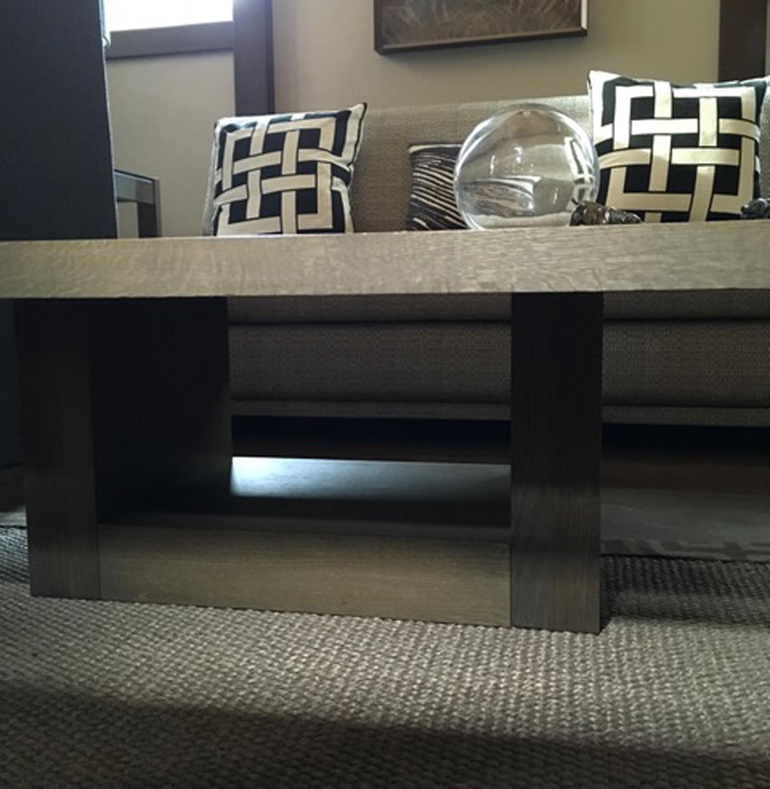 Italy 21st Century Coffee Table in Grey Oakwood,  Rectangular For Sale 12