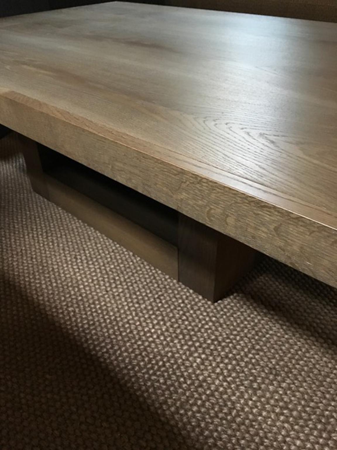 Table basse italienne du 21e siècle en bois de chêne gris,  Rectangulaire en vente 12