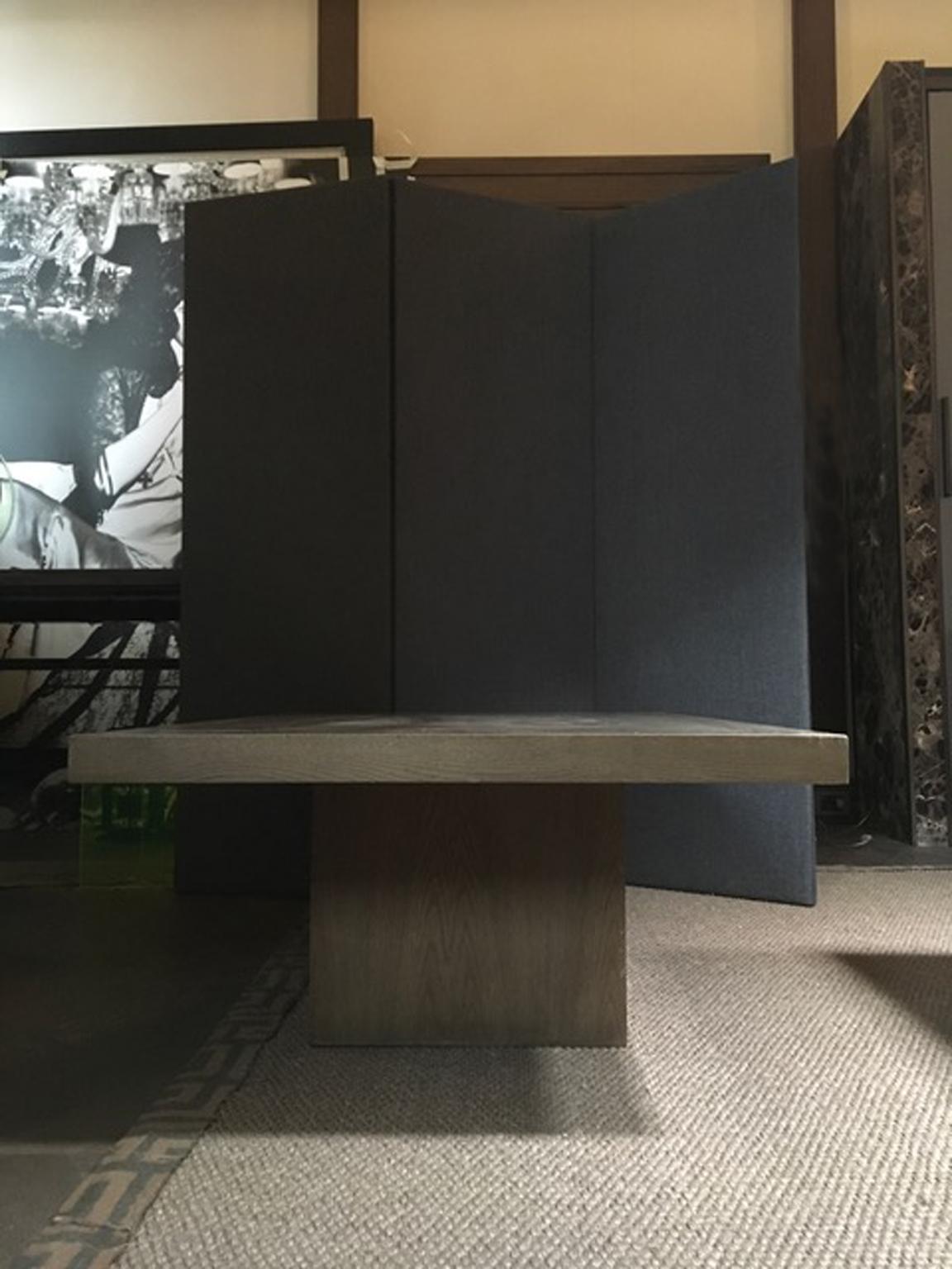 Moderne Table basse italienne du 21e siècle en bois de chêne gris,  Rectangulaire en vente