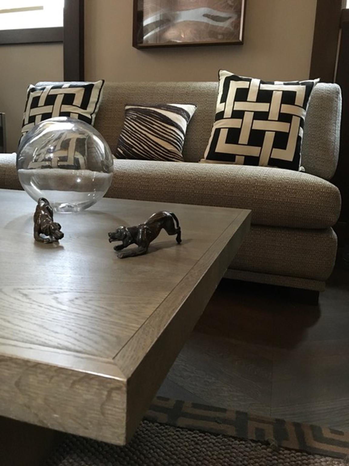 Table basse italienne du 21e siècle en bois de chêne gris,  Rectangulaire Bon état - En vente à Brescia, IT