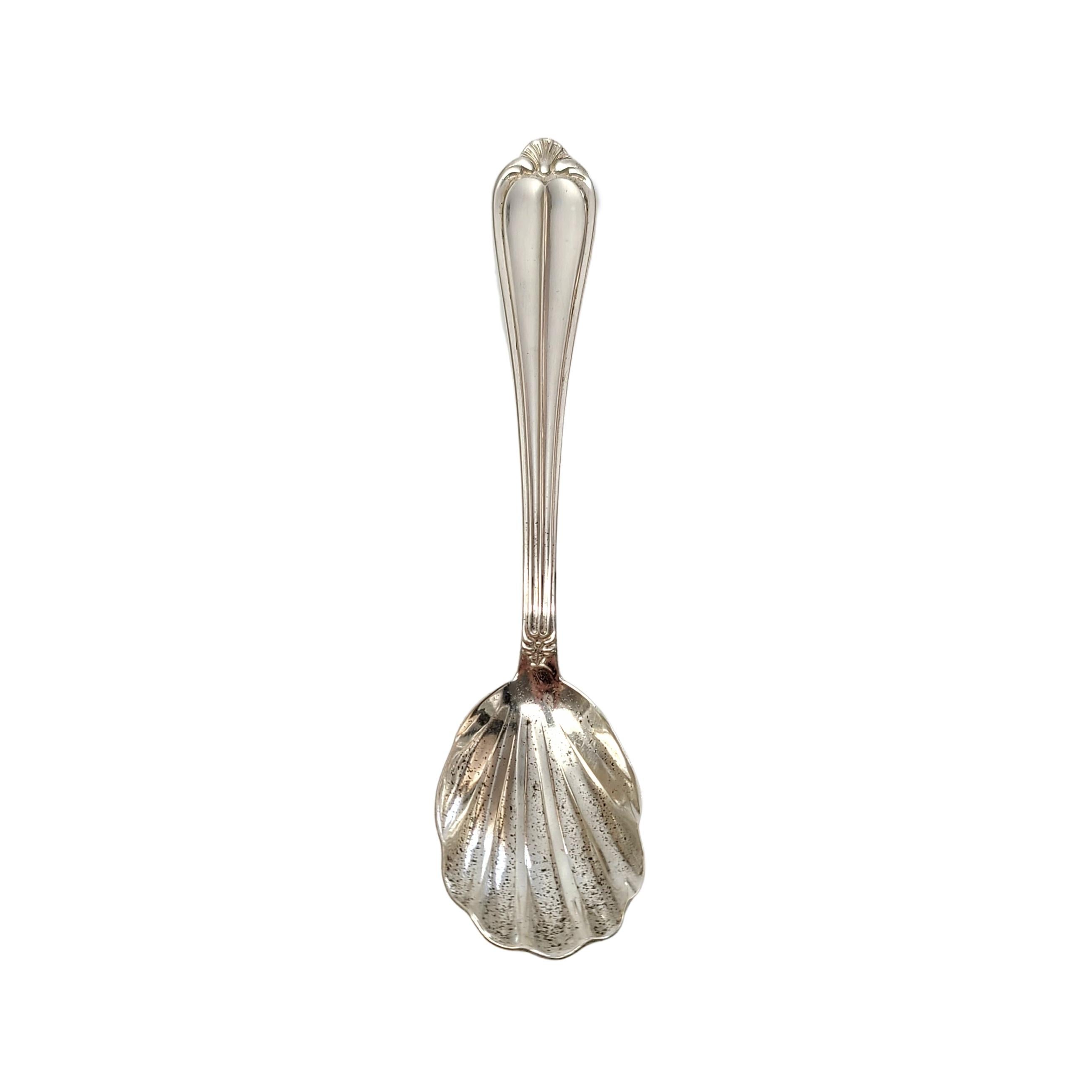 Italy 800 Silver Stancampiano Shell Sugar Bowl and Spoon 2