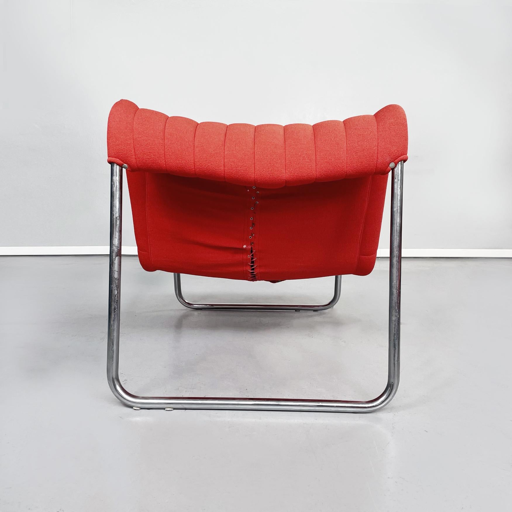 Italian Italy Armchair and Footrest Due Cavalli by De Pas D�’Urbino Lomazzi Driade, 1970s