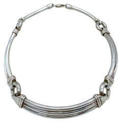Collier italien de style Art déco en argent sterling