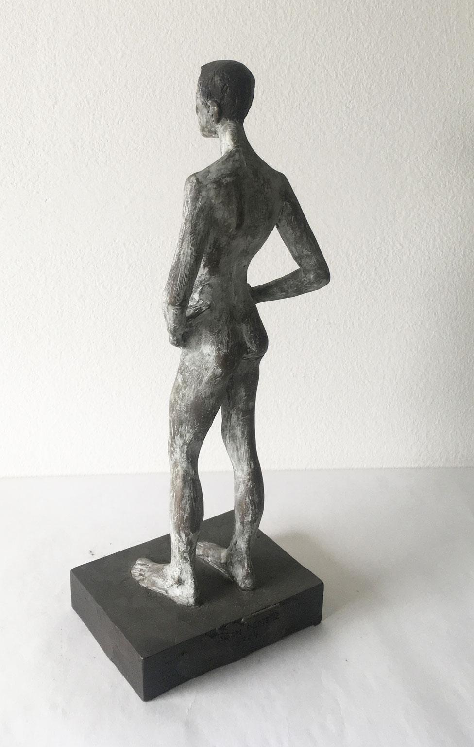 Italy Cast Bronze Figurine Man Sculpture by Aron Demetz Title Ricordo For Sale 5