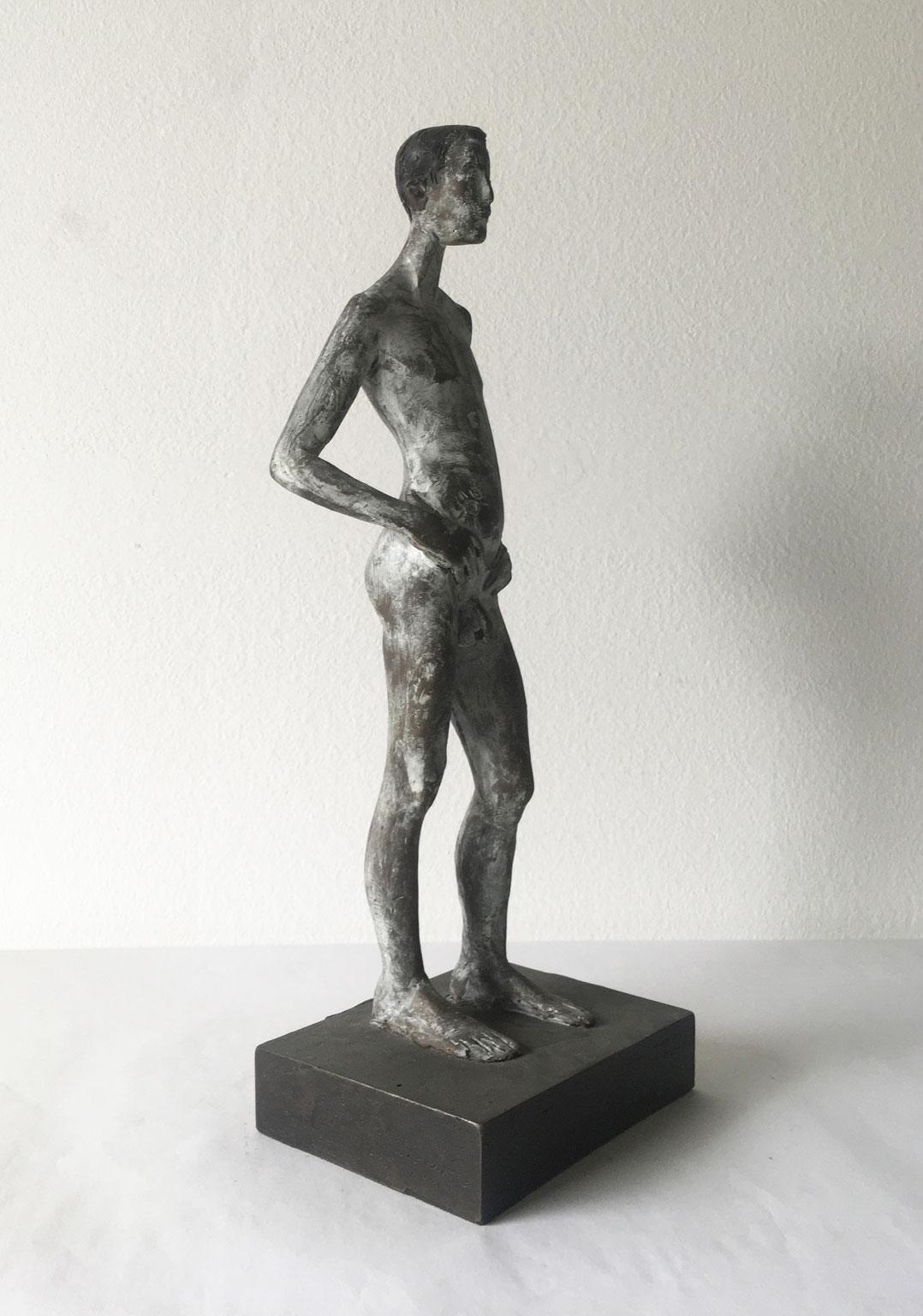 Italy Cast Bronze Figurine Man Sculpture by Aron Demetz Title Ricordo For Sale 11