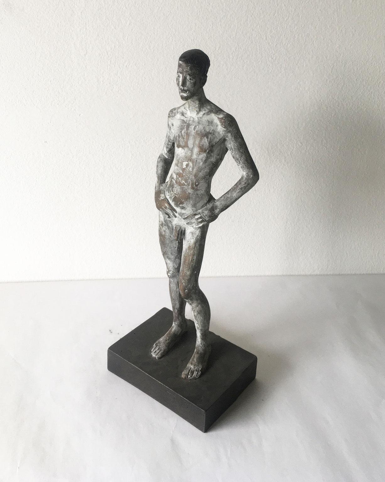 Italy Cast Bronze Figurine Man Sculpture by Aron Demetz Title Ricordo For Sale 14