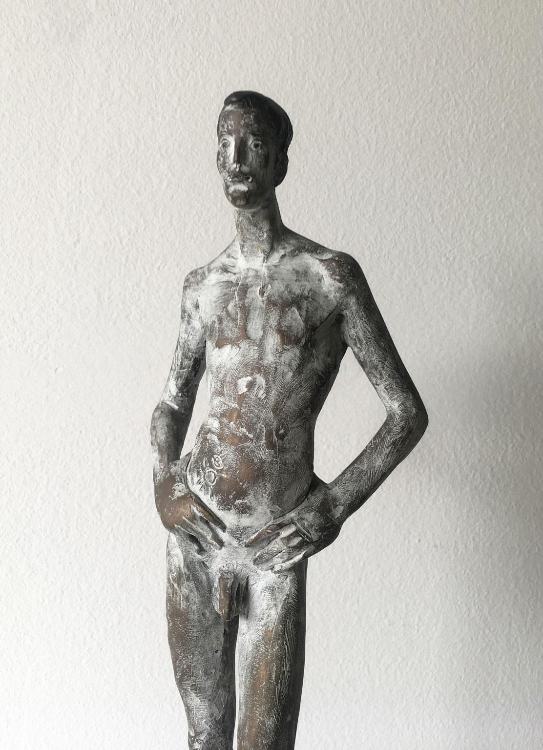 Italia Figurilla de bronce fundido Escultura de hombre de Aron Demetz Título Ricordo Vaciado en venta