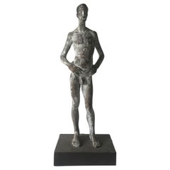 Italia Scultura uomo in bronzo fuso di Aron Demetz Titolo Ricordo