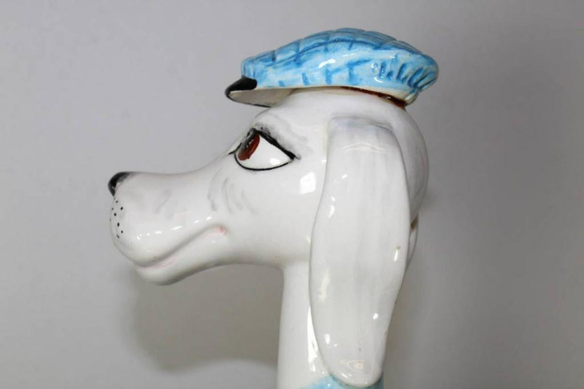 Italienische Keramik-Vintage-Hundefigur, Keramik, 1960er Jahre (Moderne der Mitte des Jahrhunderts)