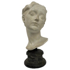 Italy circa 1890, Academic Cast Depicting a Young Girl Head