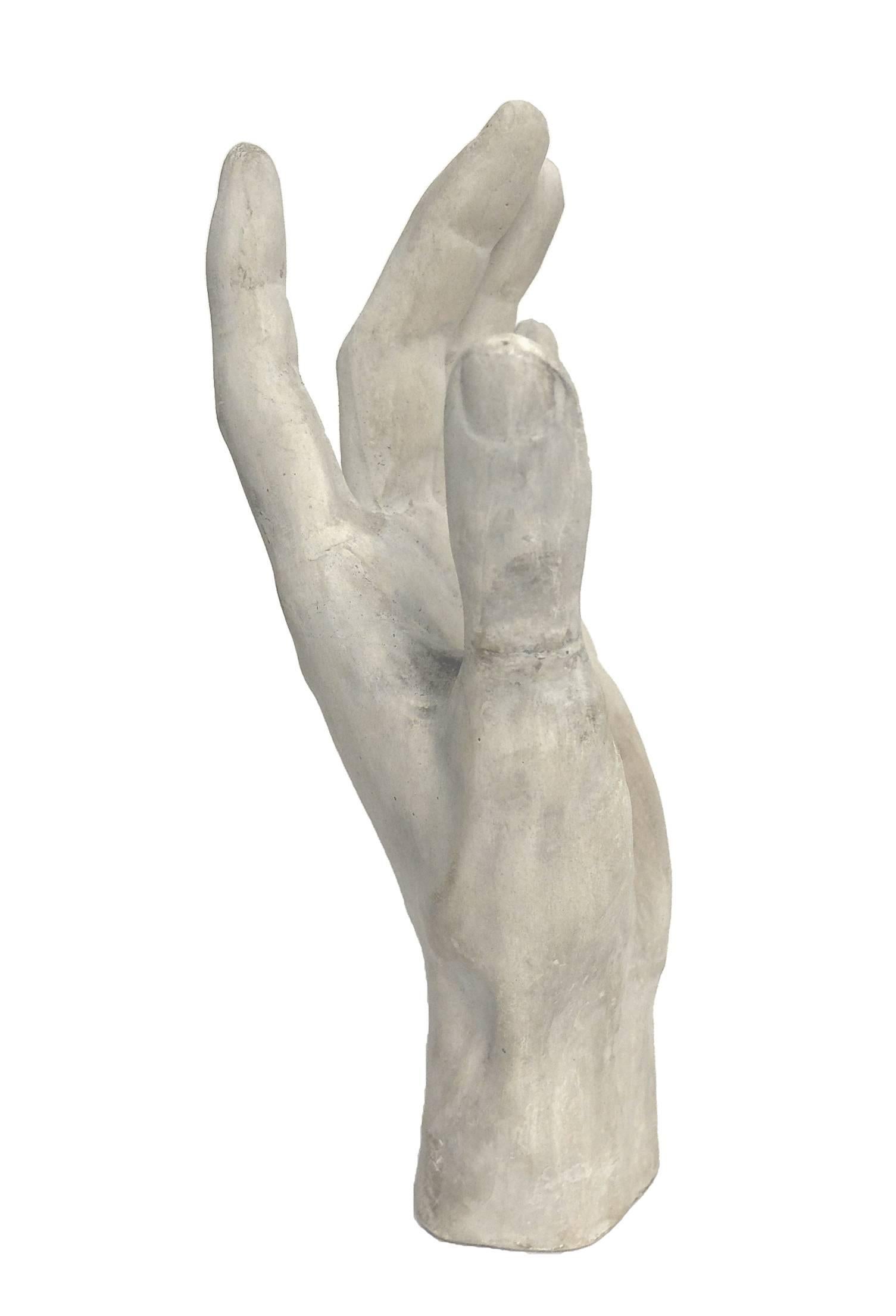 Italian Italy, circa 1890, Cast of Plaster Depicting a Hand