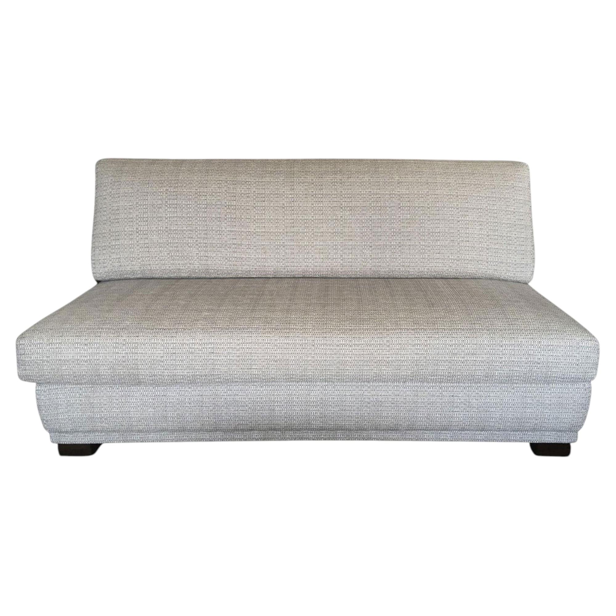 Hand-Crafted Minimalist Two-Seat Sofa by DD Dimore in Light Grey