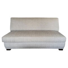 Italia Sofá de 2 plazas de diseño contemporáneo gris claro