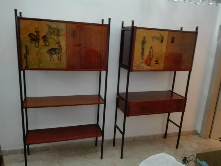 Mid-Century Modern Italy Design Library For Sale