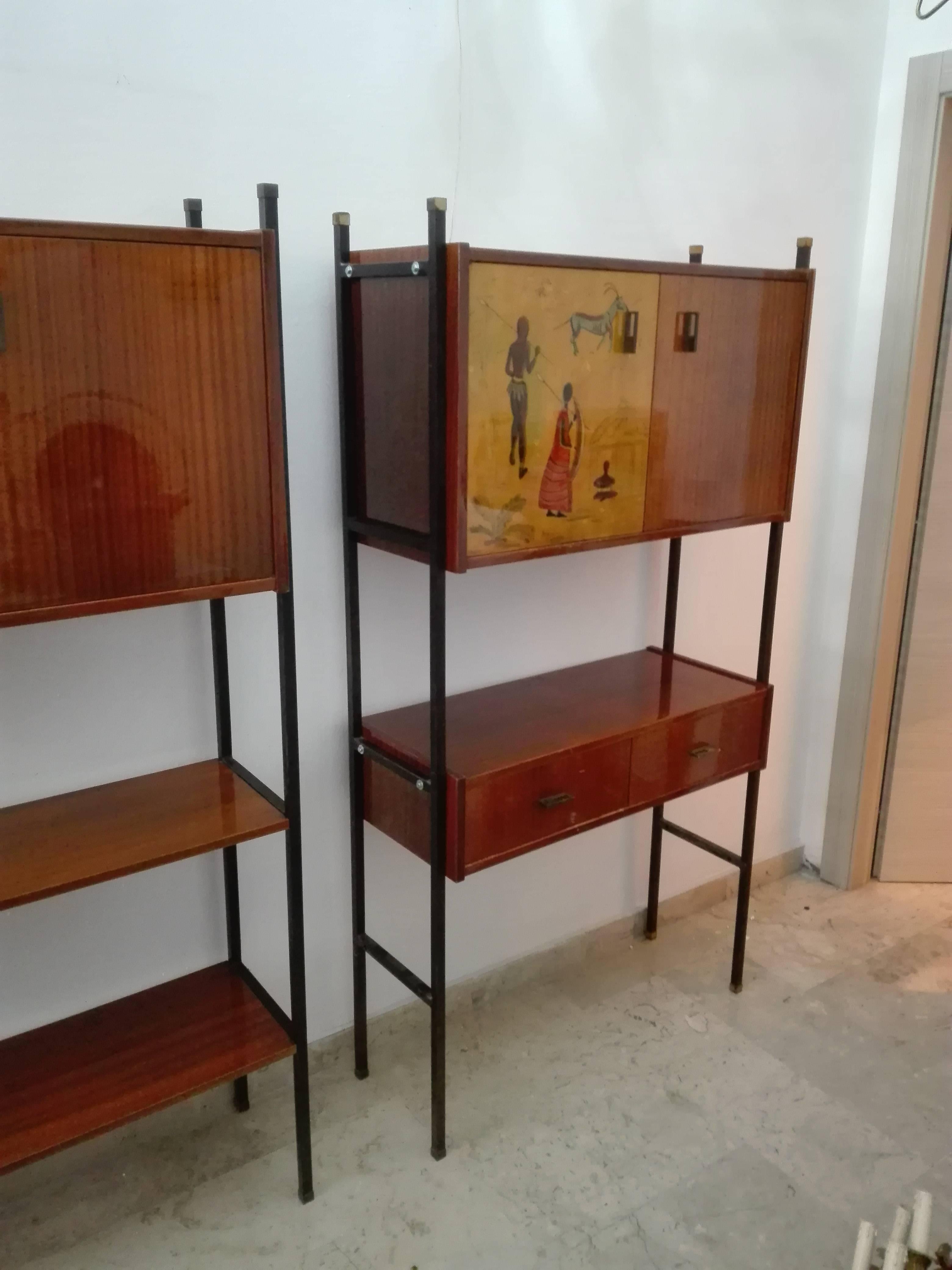 Italy Design Library In Good Condition For Sale In Palermo, Italia