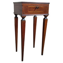 Italy Early 19th Century Regency Walnut Inlaid Side Table