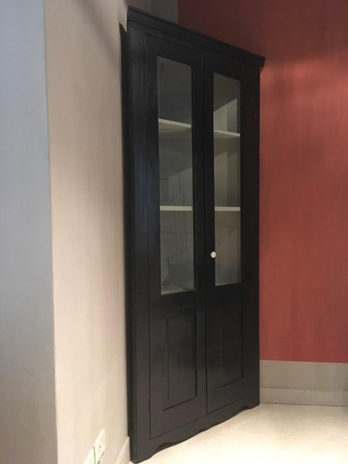 black corner cupboard