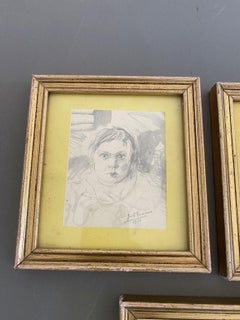 Black and White Expressionist Drawings, Late 20th Century, Italy
