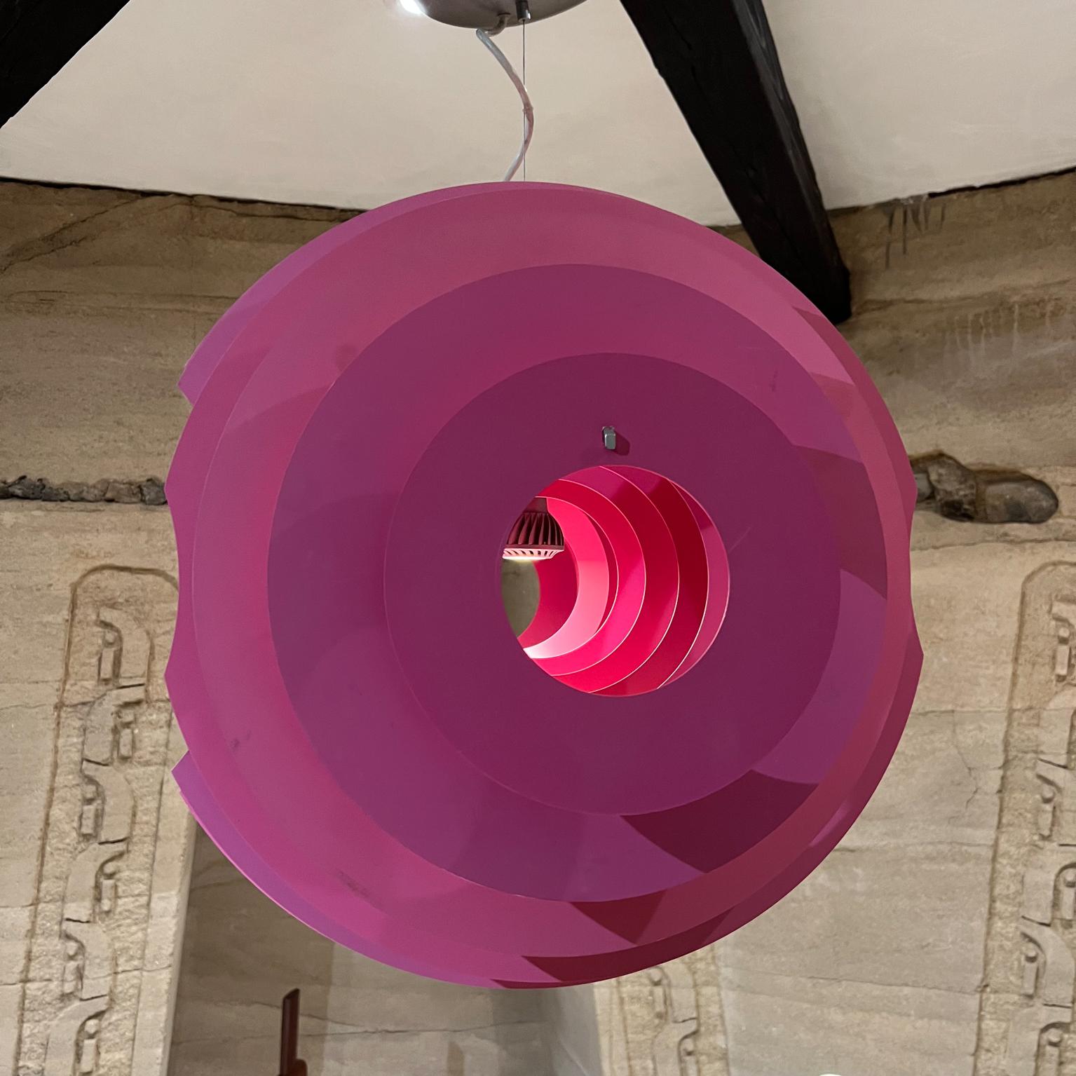 Contemporary Italy Foscarini Supernova Suspension Twinkling Lamp Disc Pendant Fuchsia Pink For Sale