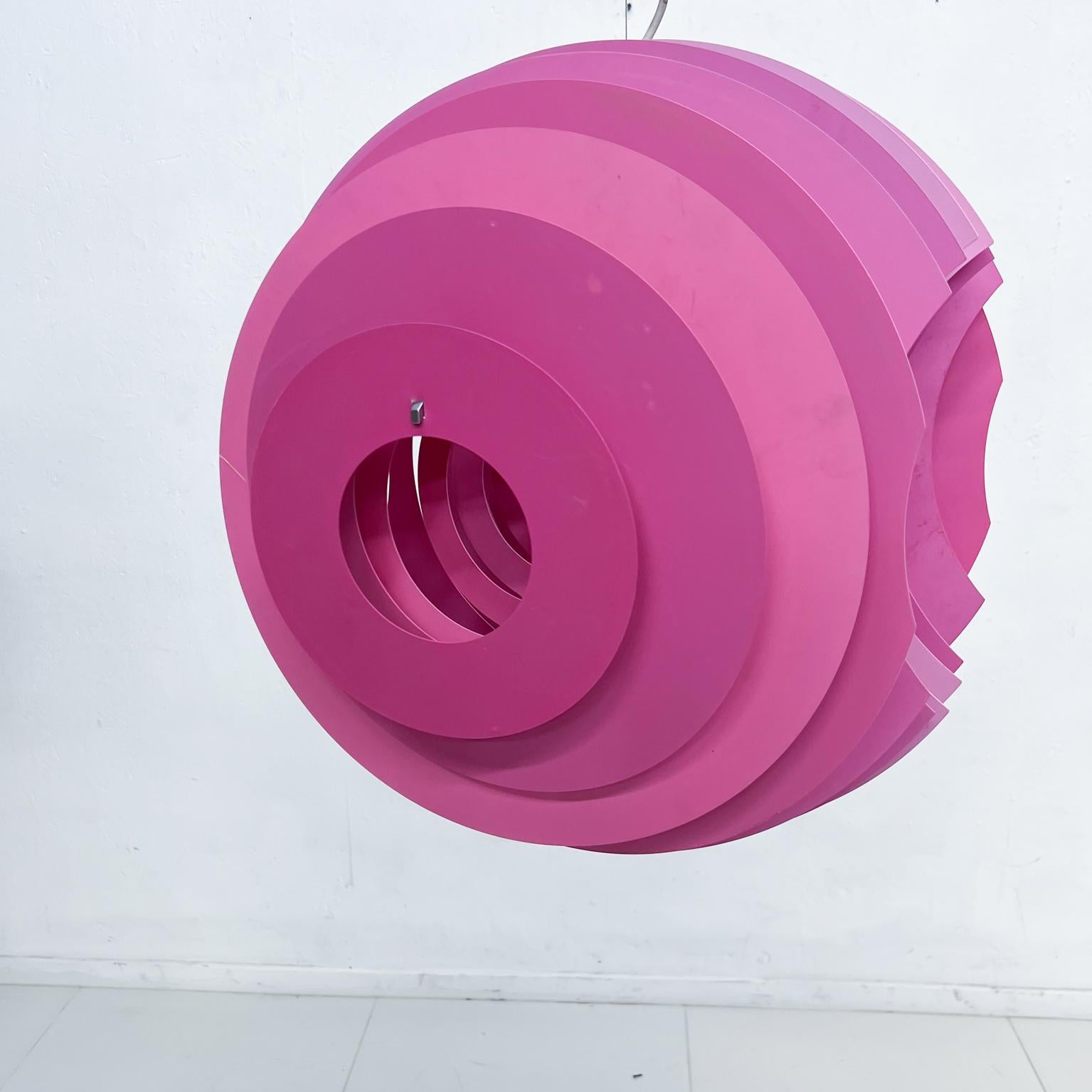 Italy Foscarini Supernova Suspension Twinkling Lamp Disc Pendant Fuchsia Pink For Sale 13
