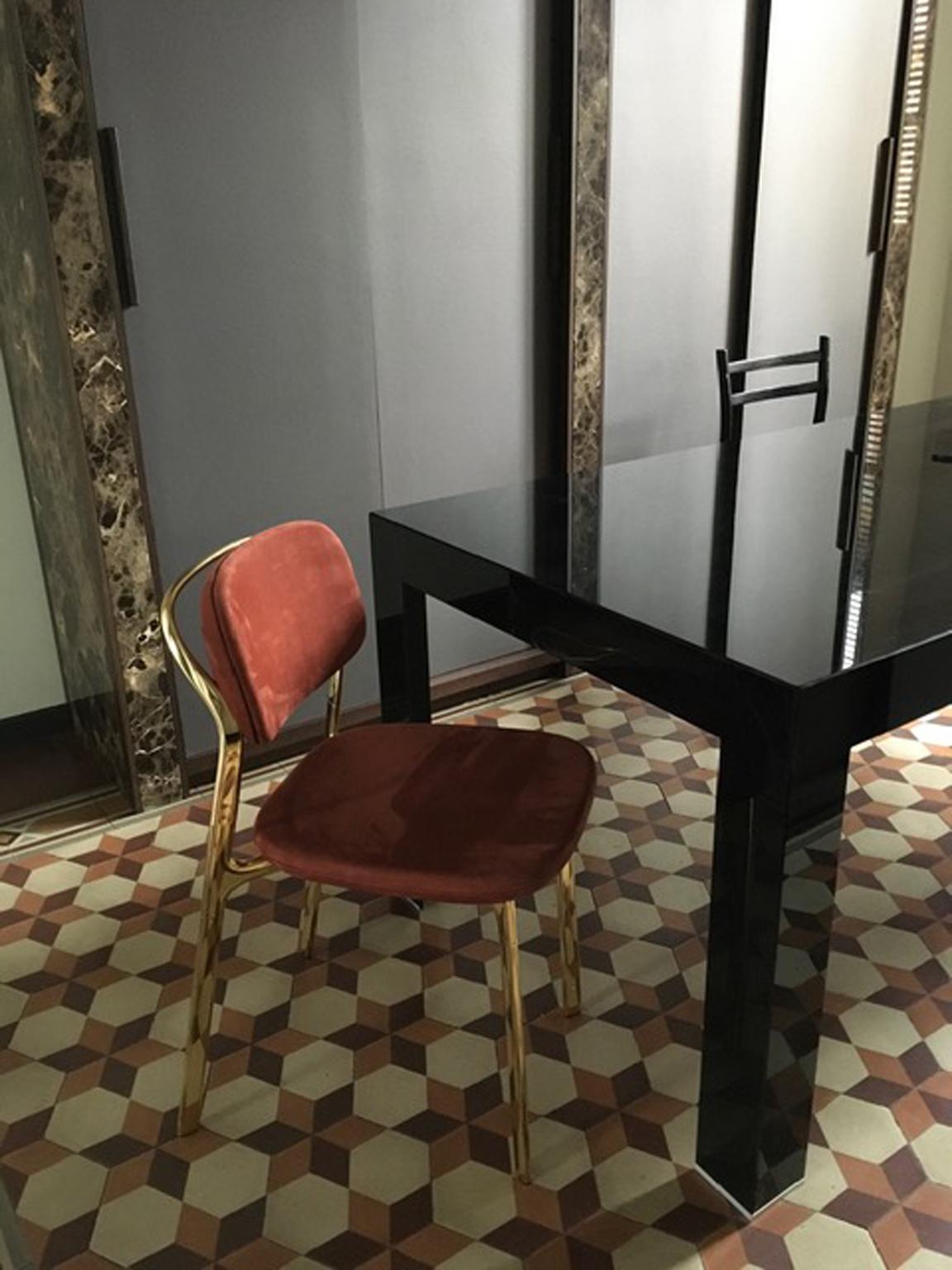 Italien, Ghidini 1961, Paar Esszimmerstühle aus Messing, zeitgenössisches Design im Angebot 6