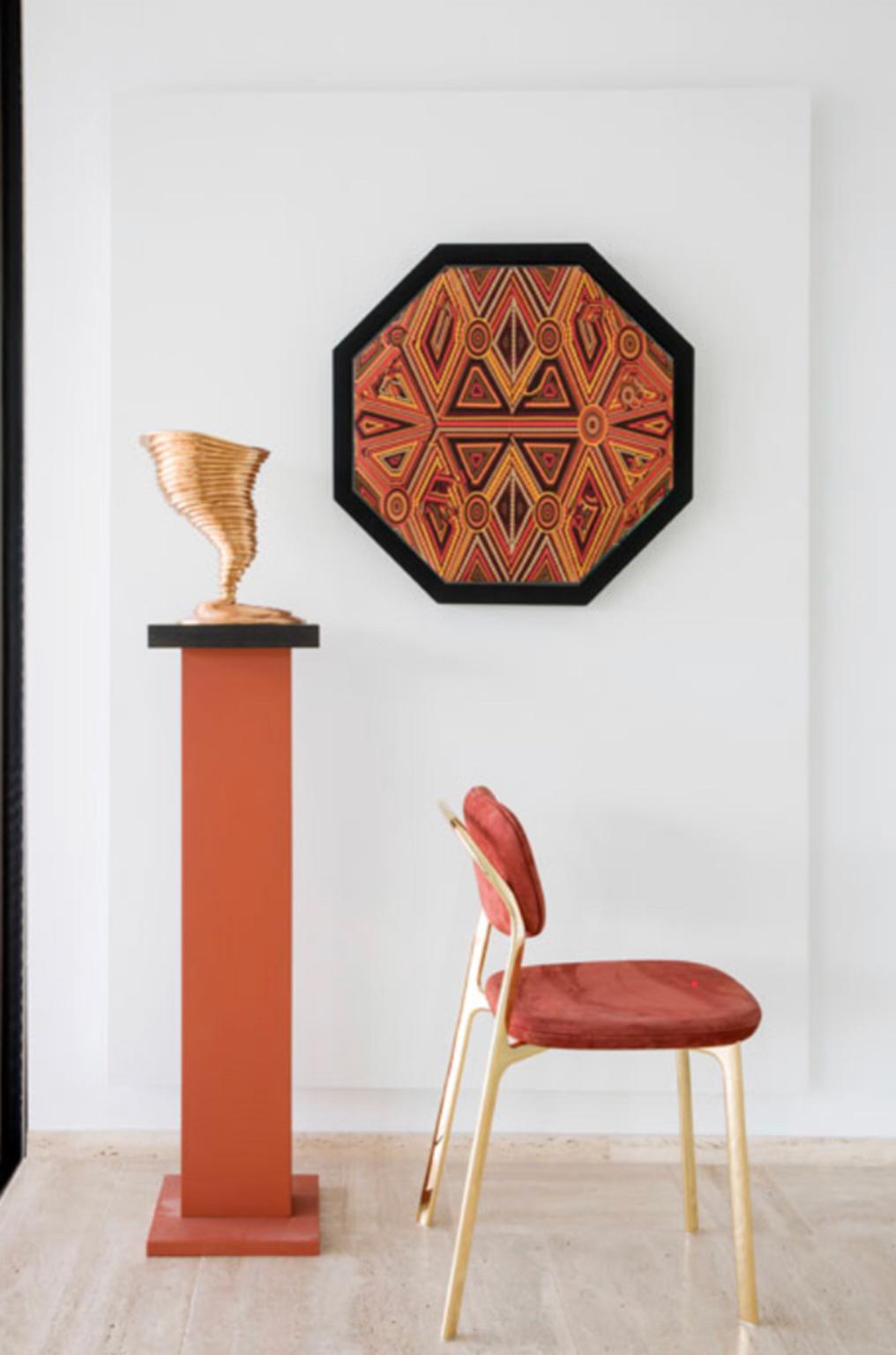 Italia Ghidini 1961 Pareja de sillas de comedor de latón Diseño contemporáneo en venta 8