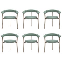 Italien, Ghidini 1961, Set 6 Sessel aus brüniertem Messing, zeitgenössisches Design