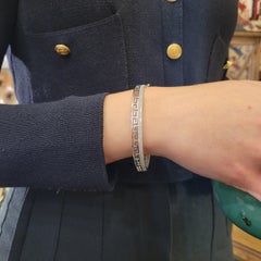 Italia Pulsera/brazalete "Grecas", Plata de ley y circonitas