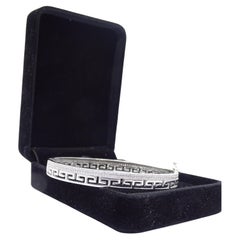Italy “Grecas” bracelet/bracelet, Sterling silver and zircons