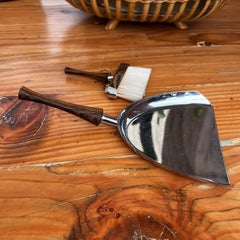 1960s Riviera Silver Butler Crumb Brush and Tray Italy