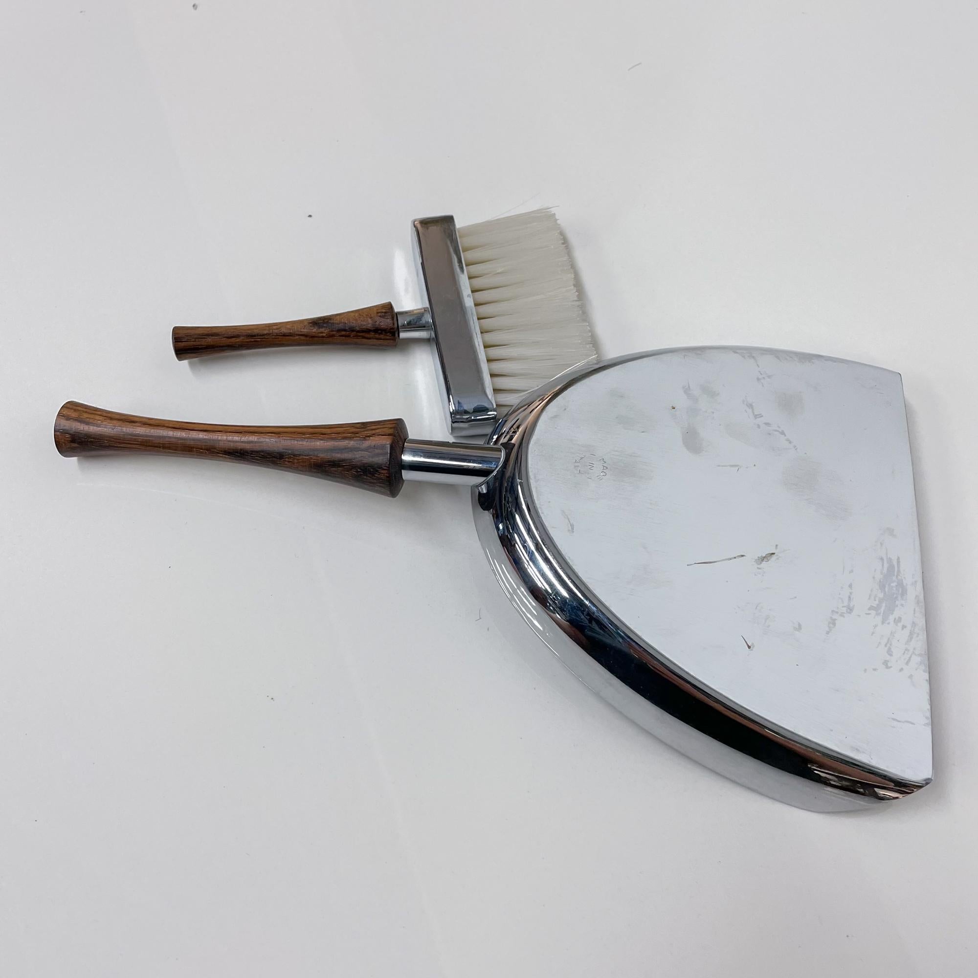 1960s Riviera Silver Butler Crumb Brush and Tray Italy For Sale 2