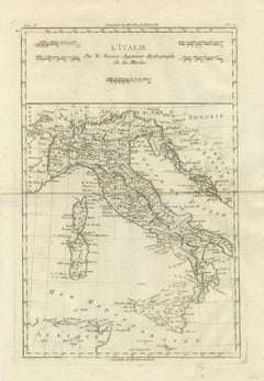 Italy in the Age of Antiquity – Rigobert Bonne French Map c.1780