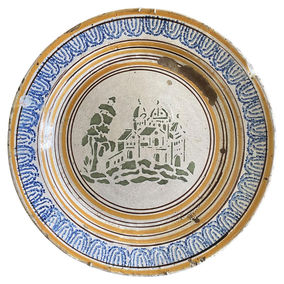 Italy Late 18th Century Ceramic Dish or Decorative Centerpiece