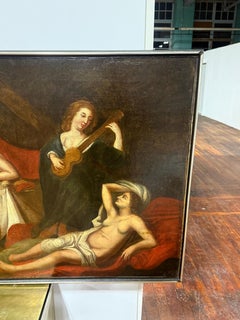 Italy, Late 18th Century Old Master Arcadian Allegory Of Music And Pleasure