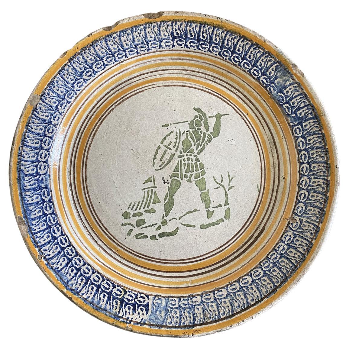 Italy Late 18th Century  Tuscany Ceramic Dish Centerpiece