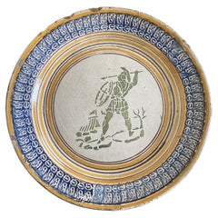 Antique Italy Late 18th Century  Tuscany Ceramic Dish Centerpiece
