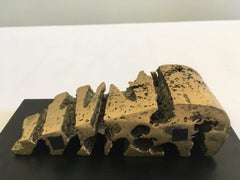 Italia 1980 Astratto Multiplo Bronzo Forma Formaggio