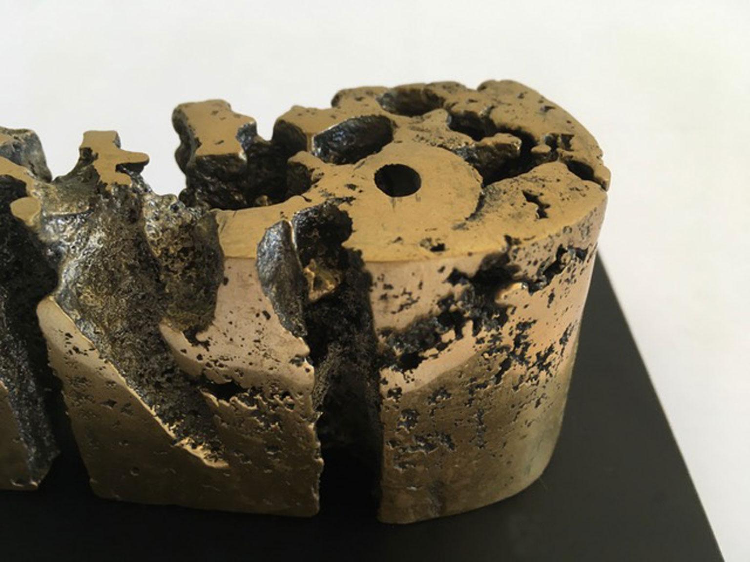 Italy 1980 Abstract Multiple Bronze Cheese Shape Forma Formaggio For Sale 13