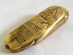 Italia Scultura astratta in bronzo della fine del XX secolo Walter Valentini Tracce